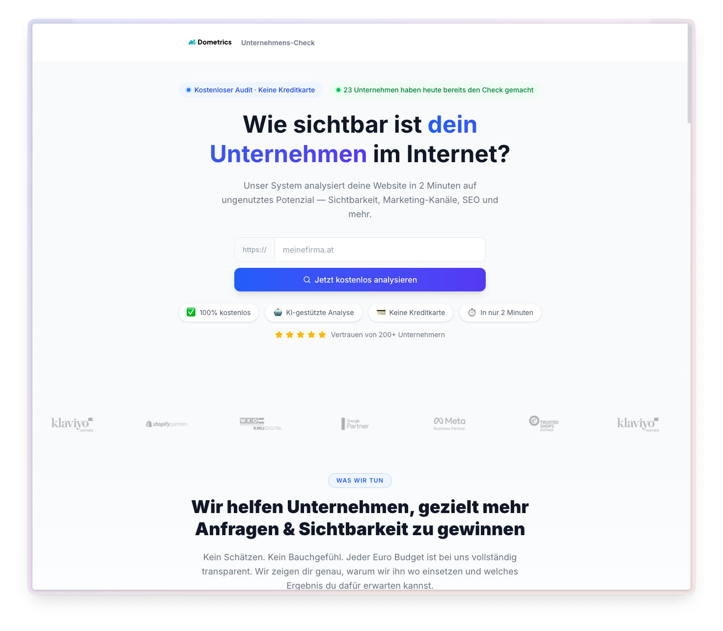 Lead-Funnel & Conversion-Tracking eines Unternehmens